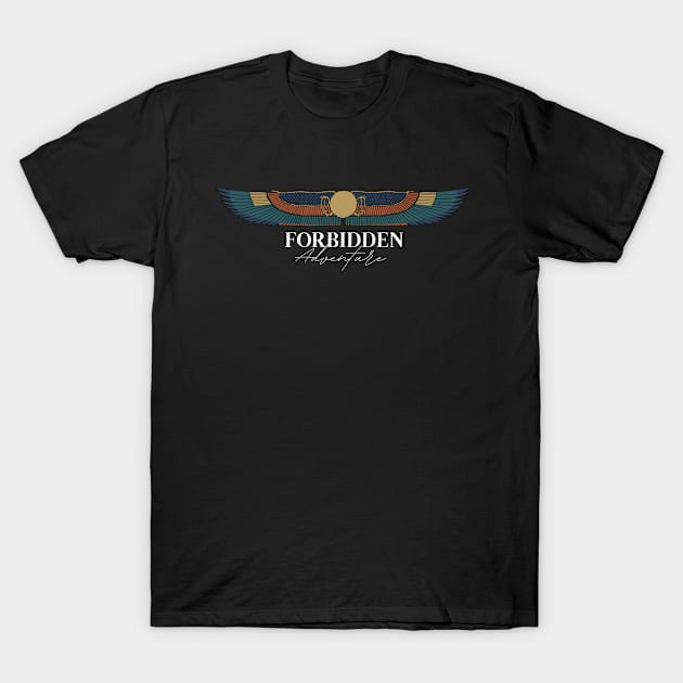 Forbidden Adventure logo WHITE T-Shirt by Project Illumination